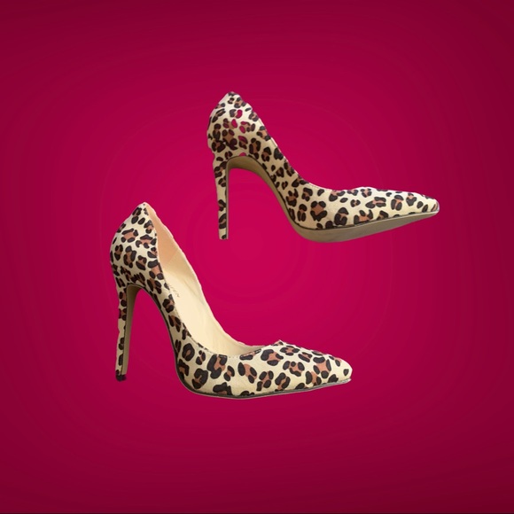 New Leopard Print High Heel Pointed Toe Shoes - Picture 11 of 13